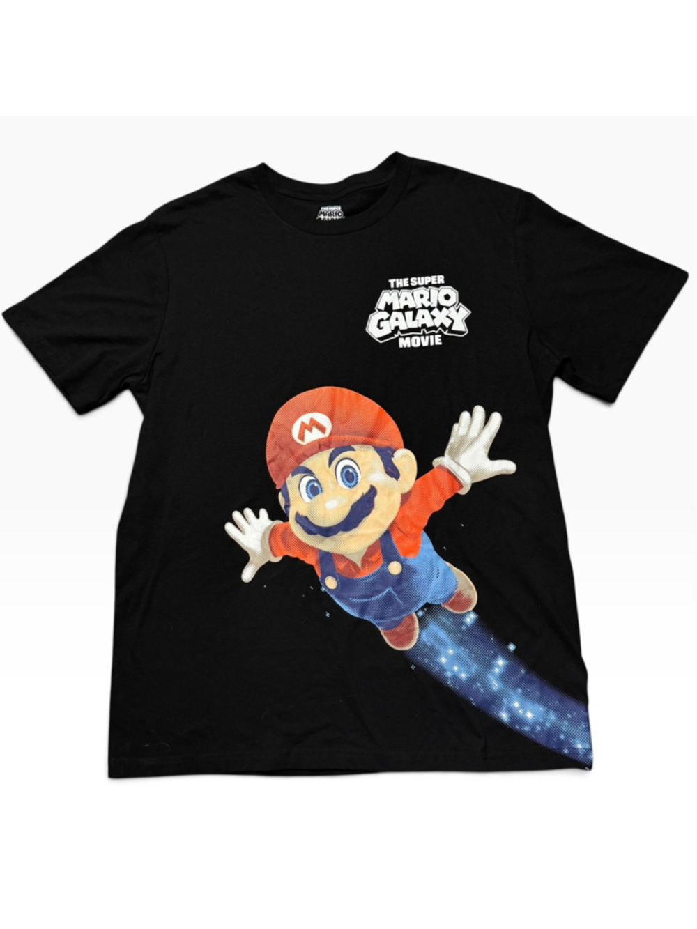 Nintendo Super Mario Galaxy Movie Graphic Tee Black Size L